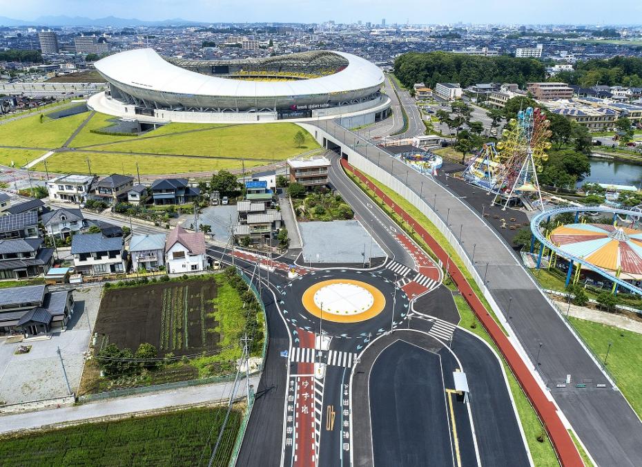 道路改良工事総合スポーツゾーン西進入路その1